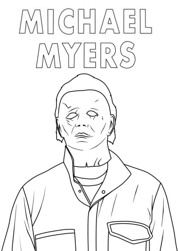 Dibujos de Michael Myers sencillo gratuito para colorear