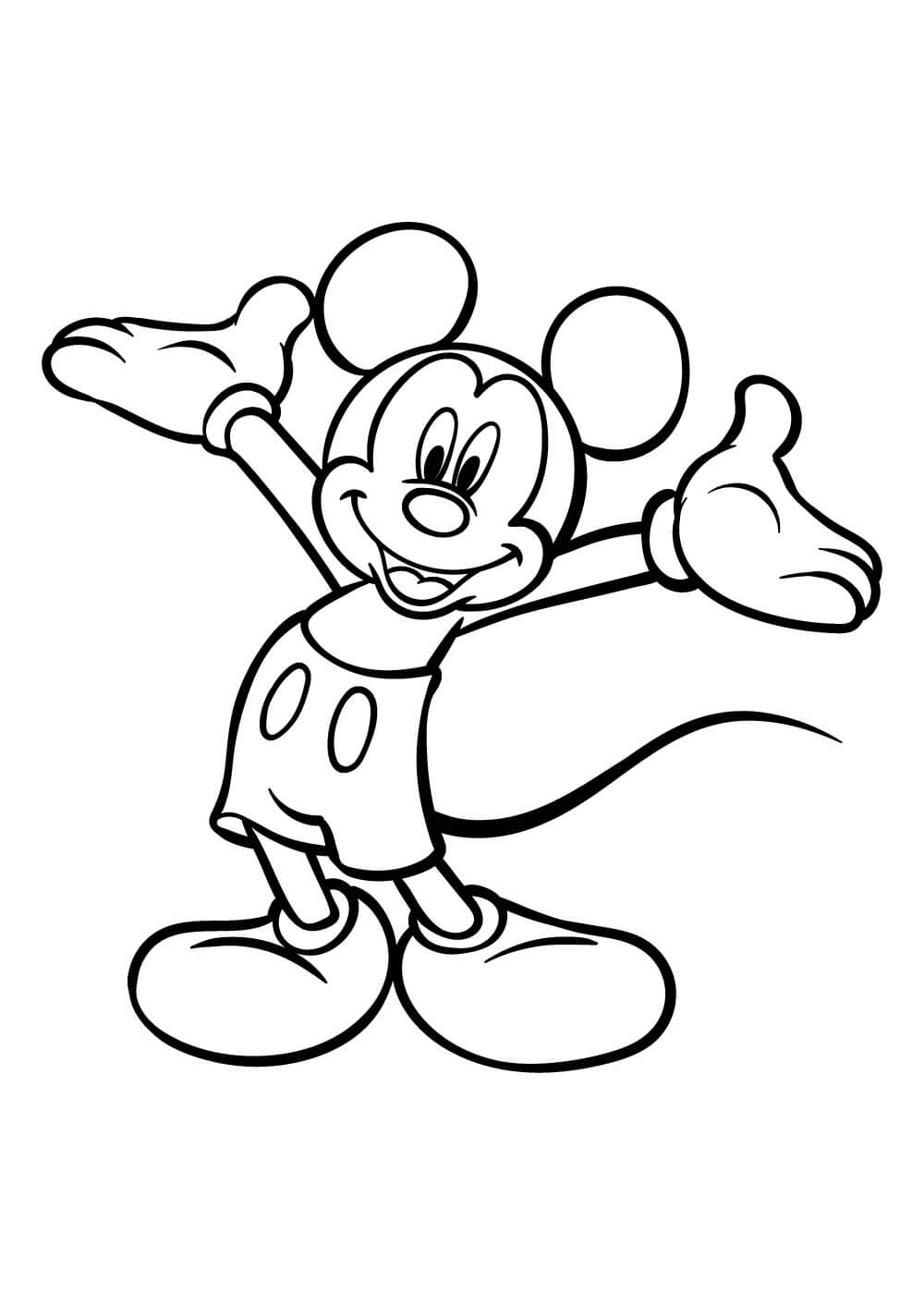 Mickey Mouse divertido para colorir