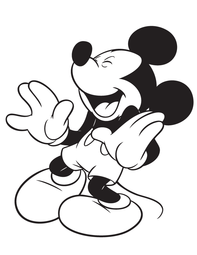 Dibujos de Mickey Sonriente para colorear