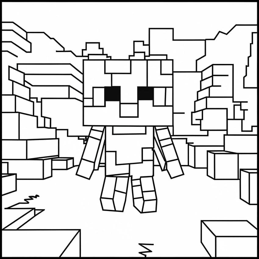 Minecraft Gratis para niños para colorir