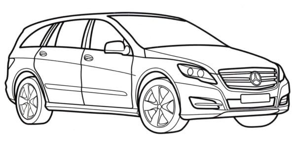 Dibujos de Minivan Mercedes-Benz Clase R para colorear