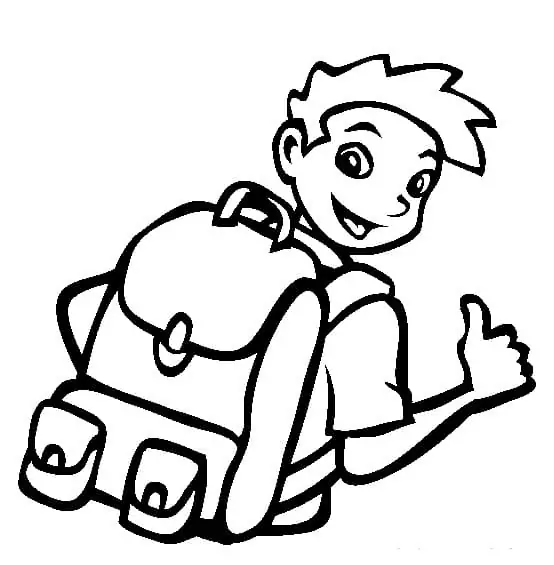 Dibujos de Mochila básica gratis para colorear