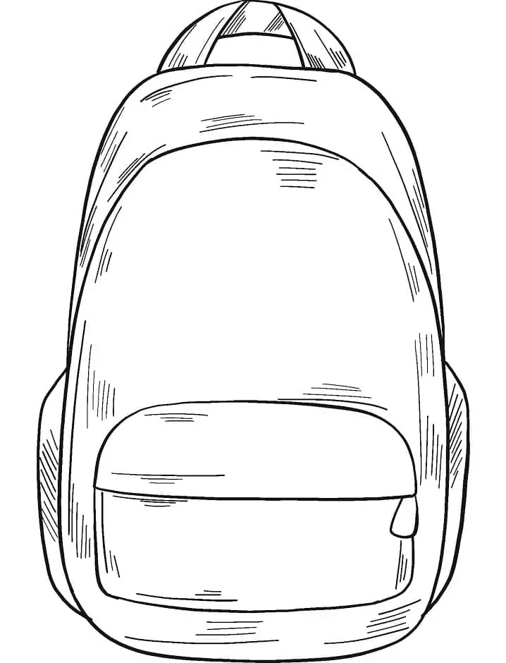 Dibujos de Mochila básica para imprimir gratis para colorear