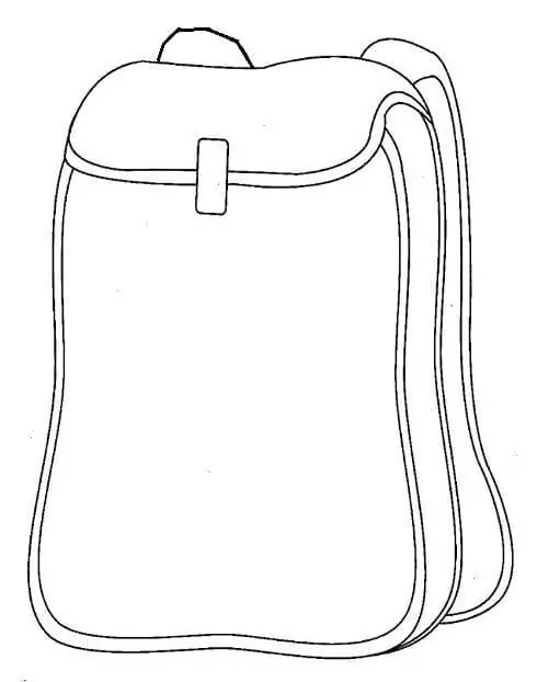 Dibujos de Mochila básica sencilla para colorear