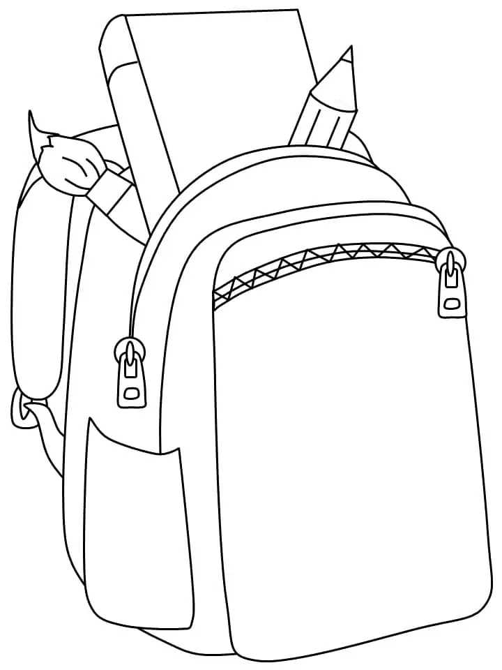 Dibujos de Mochila escolar para colorear