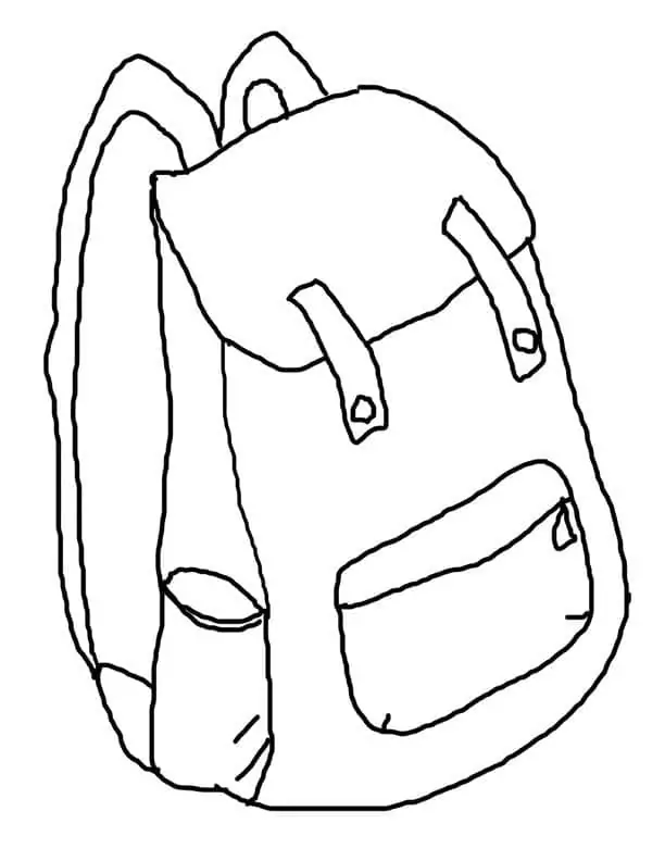 Dibujos de Mochila sencilla para colorear