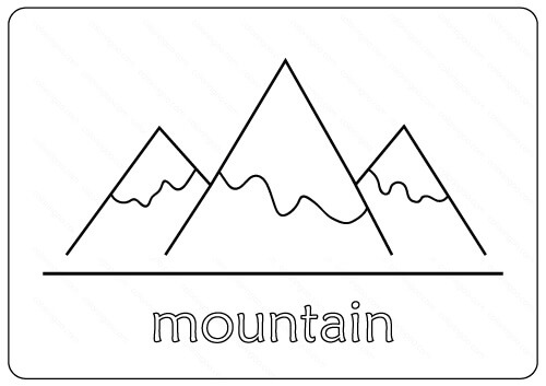 Dibujos de Montaña Simple para colorear