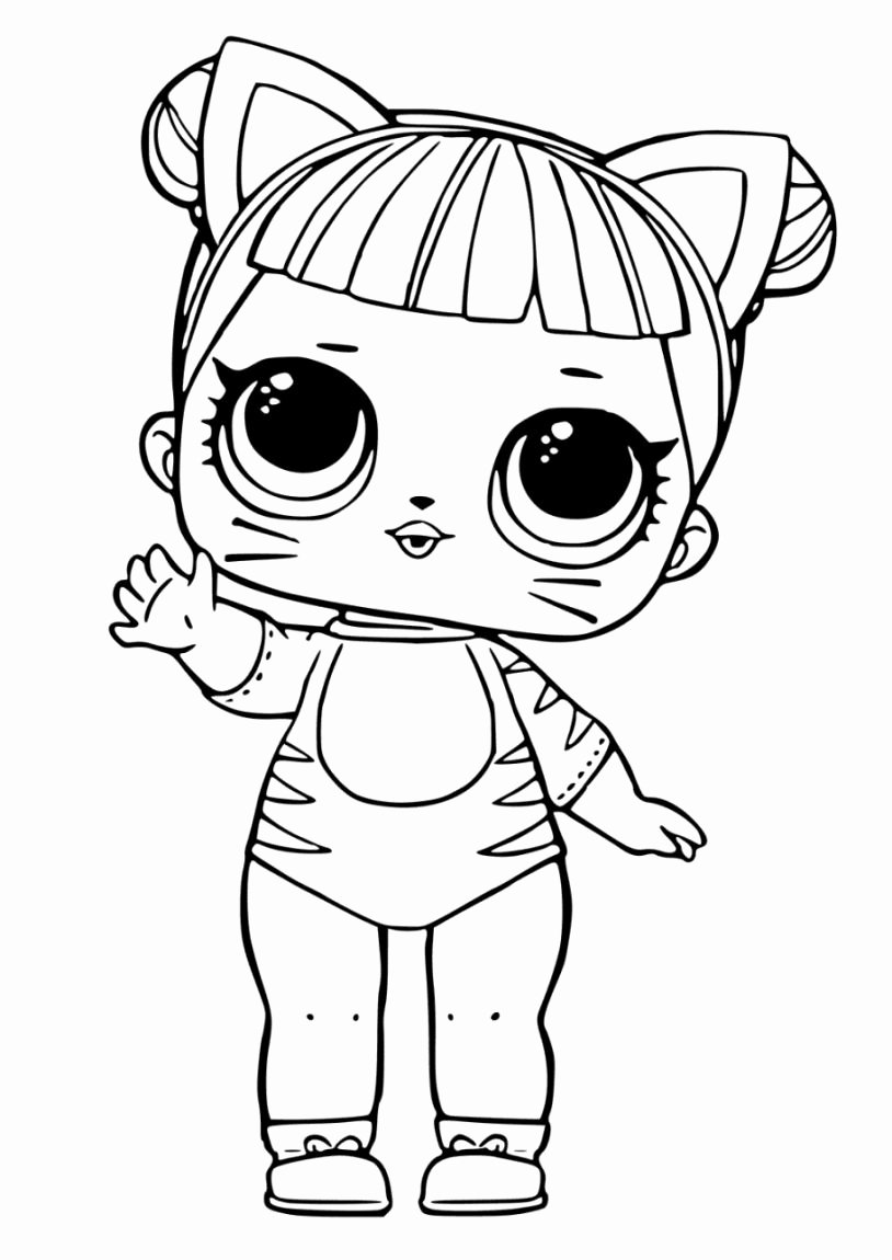 Muñeca Bebé Gato Jajaja para colorir