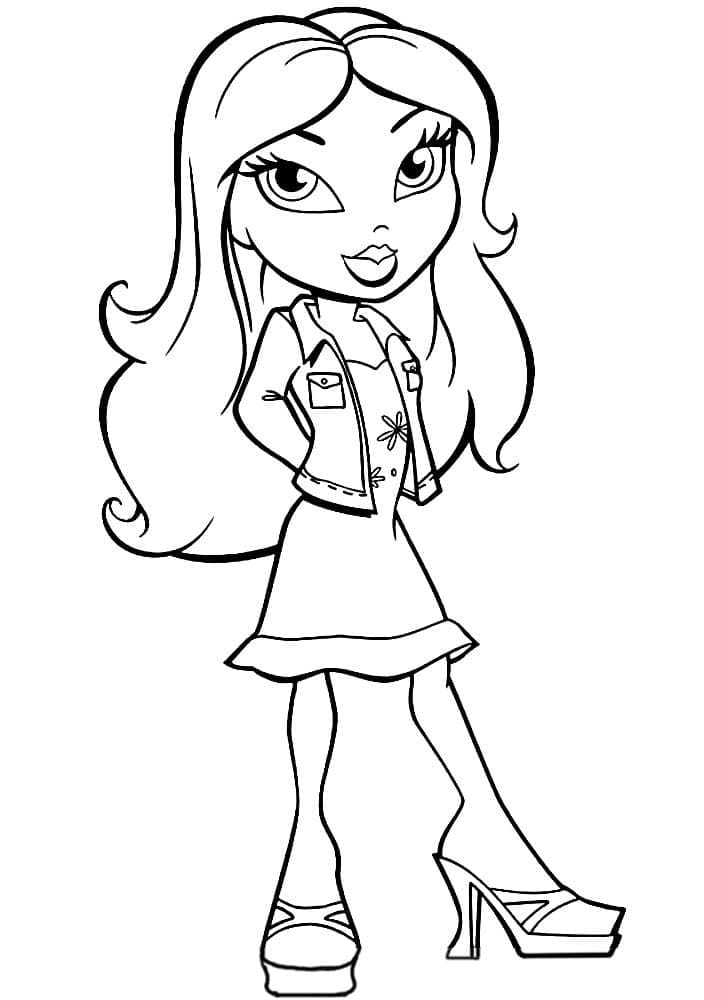 Dibujos de Muñeca Bratz Girl para colorear