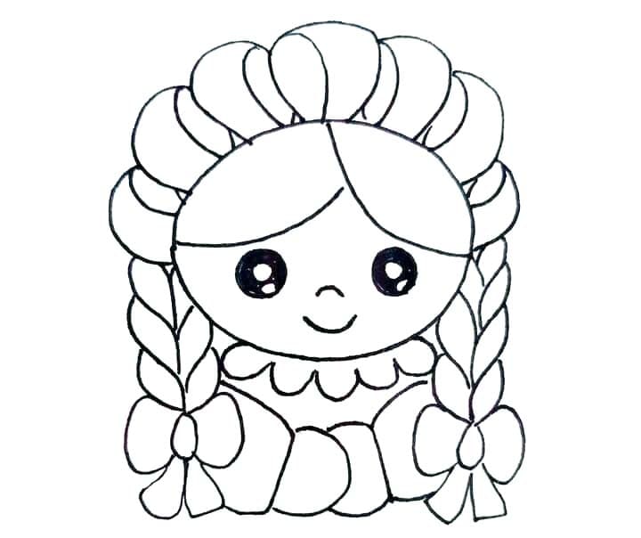 Dibujos de Muñecas Mexicanas 5 para colorear