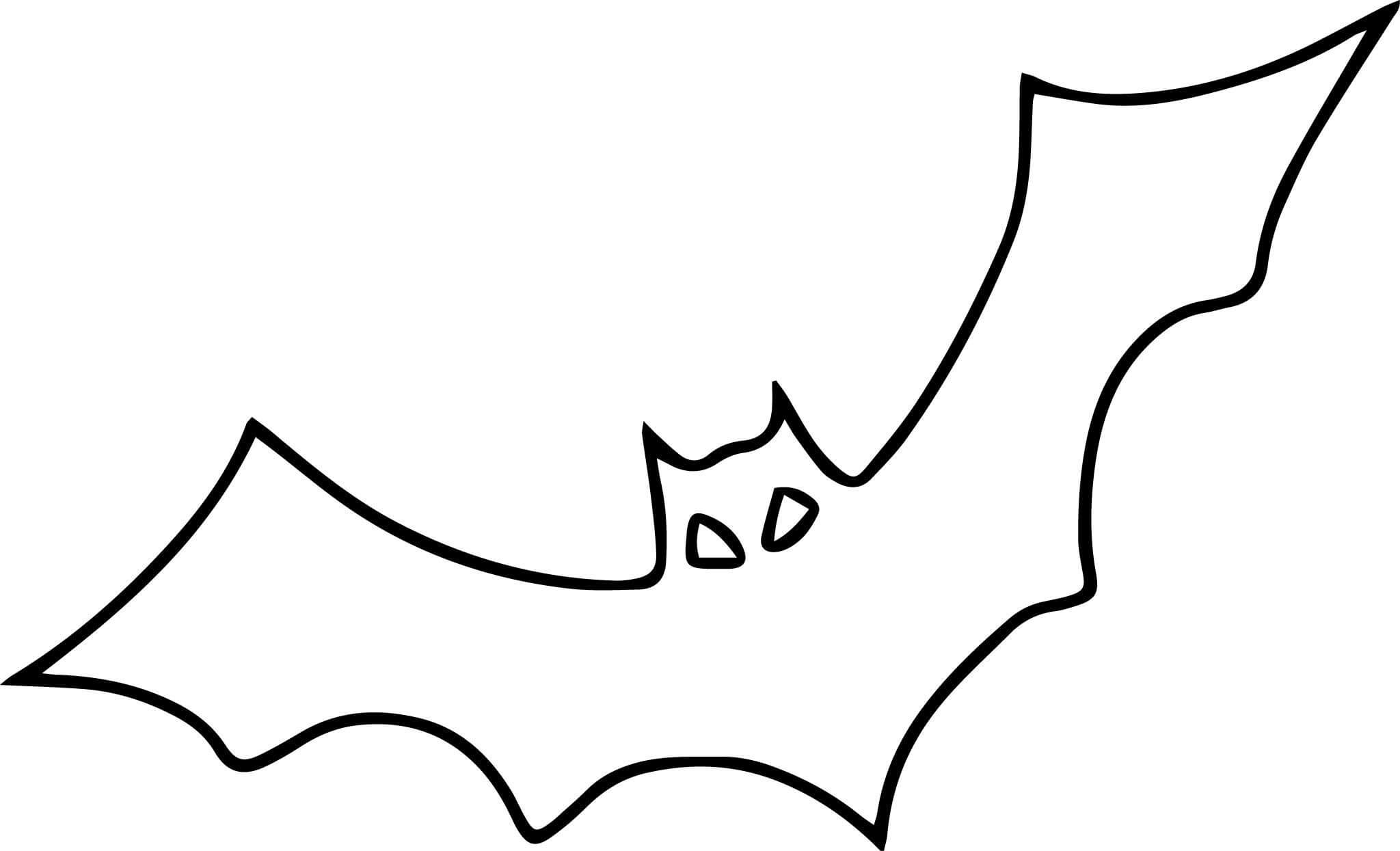 Dibujos de Murciélago Fácil para colorear