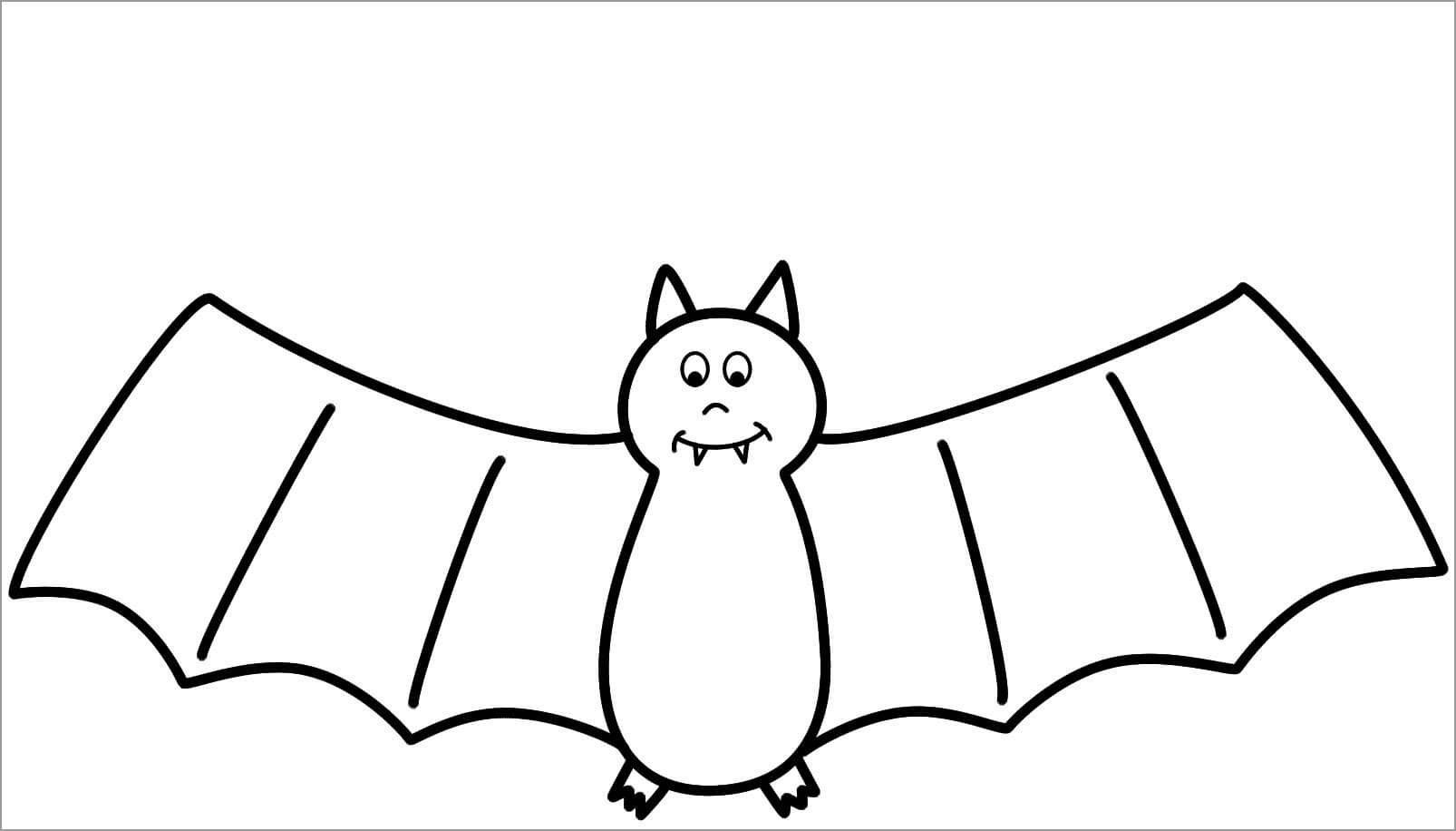 Dibujos de Murciélago Sonriendo para colorear