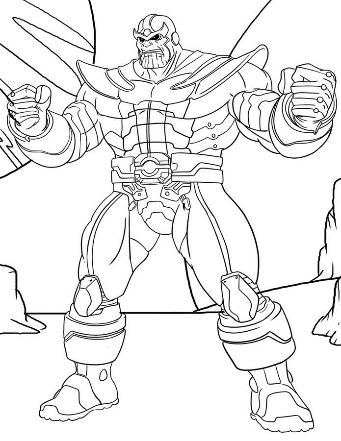 Músculos De Thanos para colorir