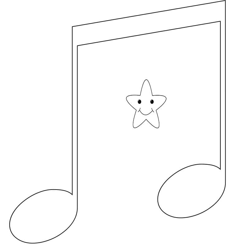 Dibujos de Música y Pequeña Estrella para colorear