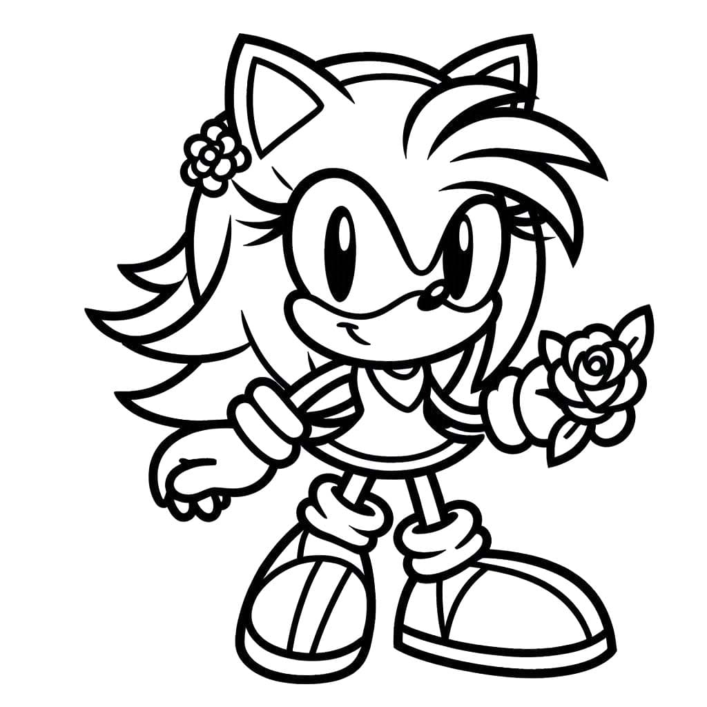 Dibujos de Muy básica Amy Rose para colorear