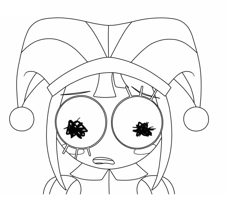 Dibujos de Muy básico Pomni para colorear