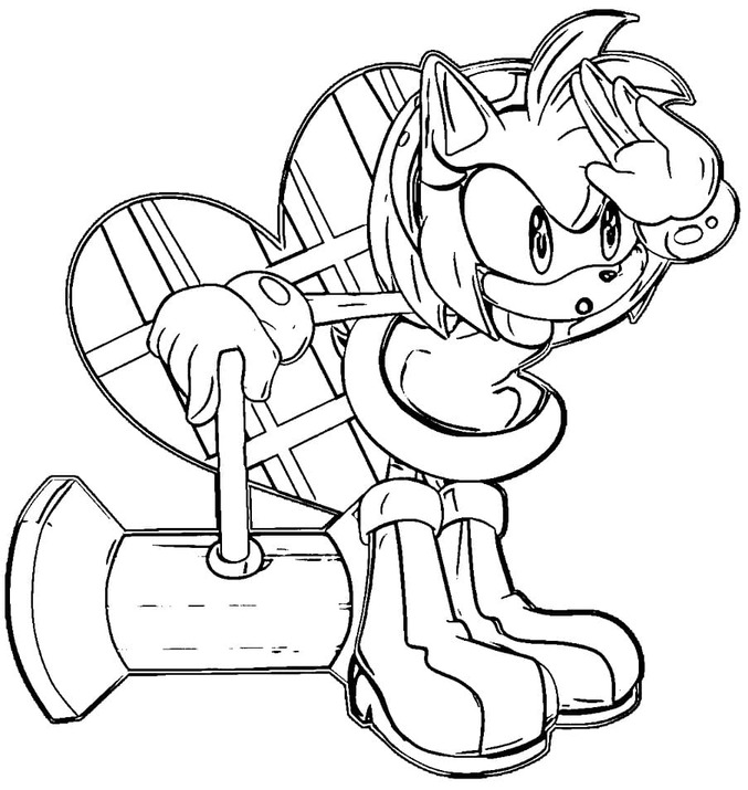 Dibujos de Muy linda Amy Rose para colorear