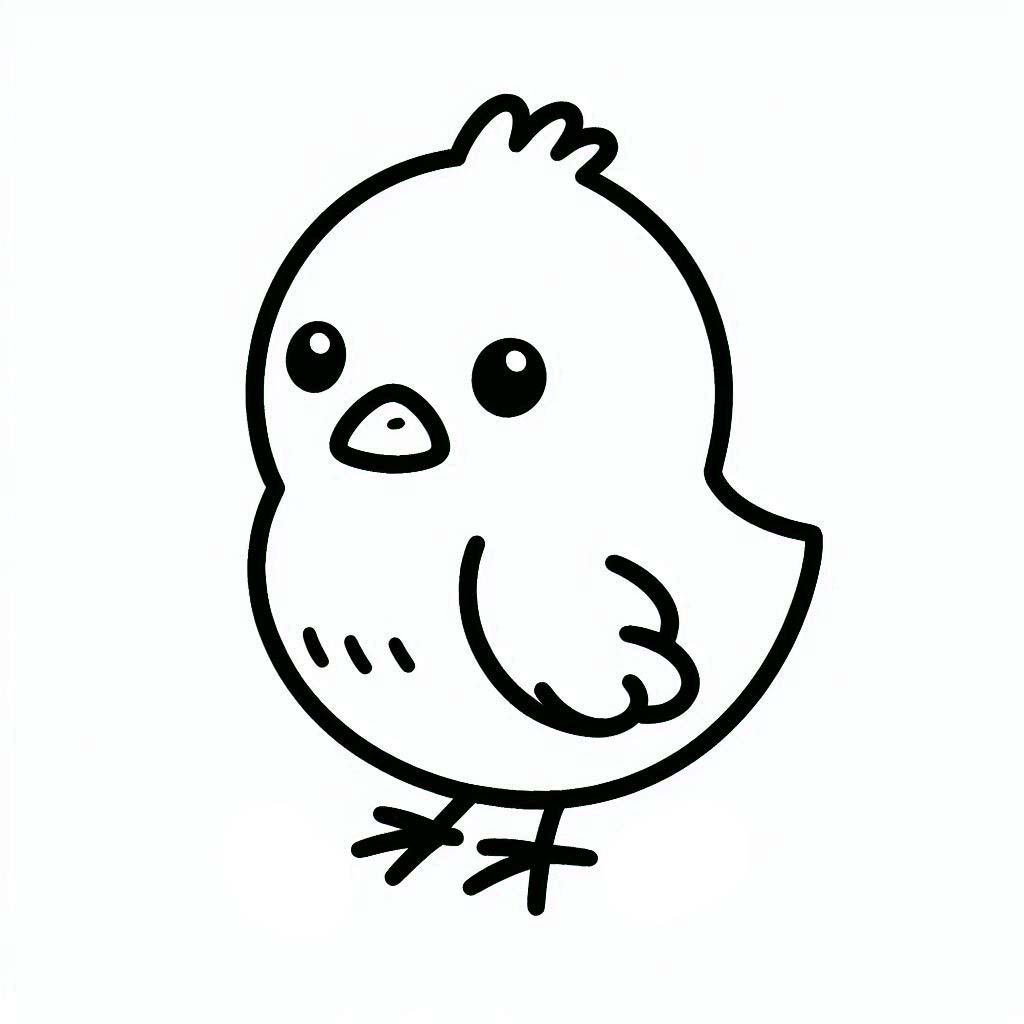Dibujos de Muy lindos pollitos para colorear