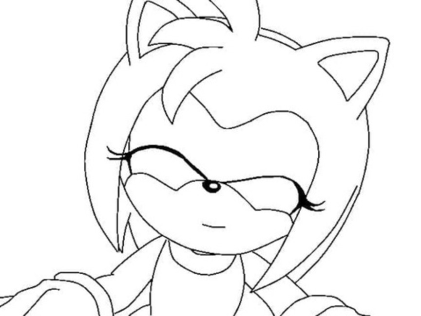 Dibujos de Muy sencillo Amy Rose para colorear