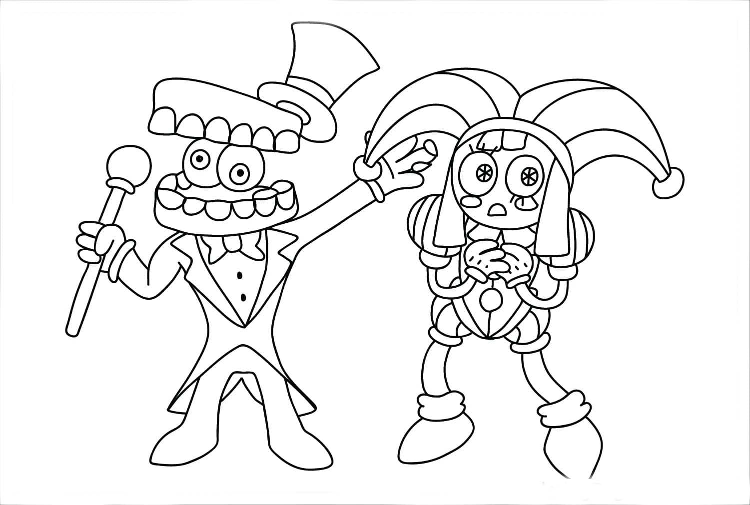 Dibujos de Muy sencillo Pomni para colorear