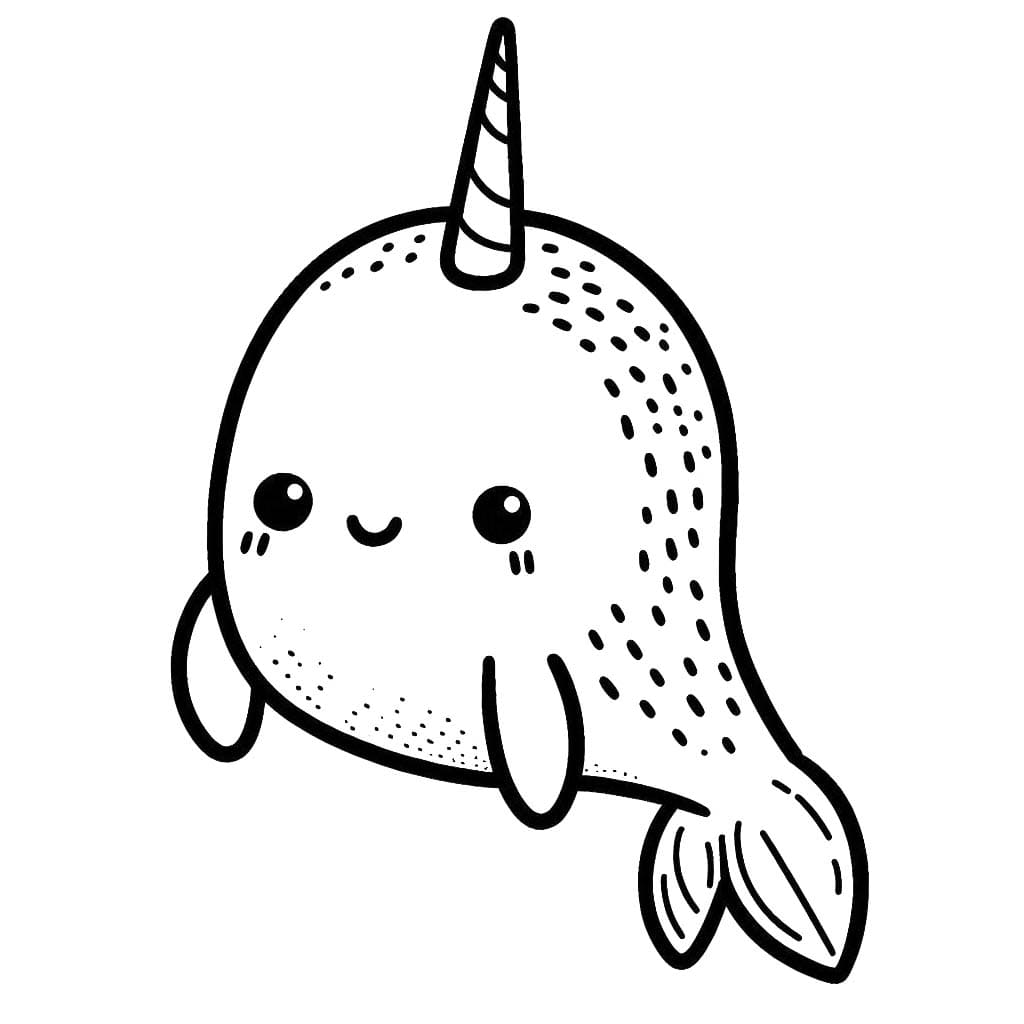 Dibujos de Narval 1 para colorear