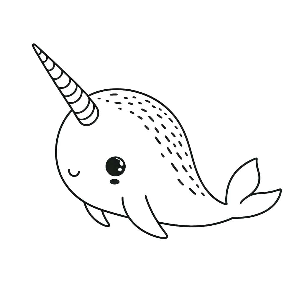 Dibujos de Narval 4 para colorear