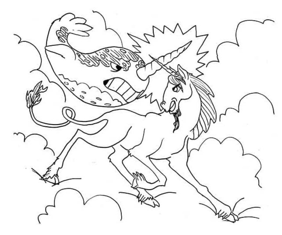 Dibujos de Narval fácil gratuito para colorear
