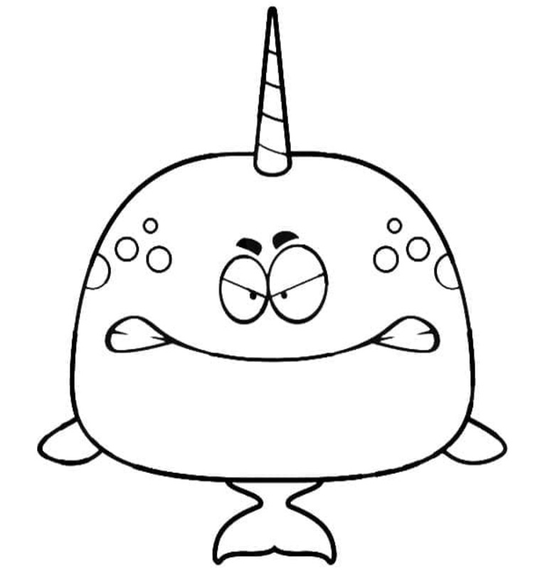 Dibujos de Narval gratis para colorear