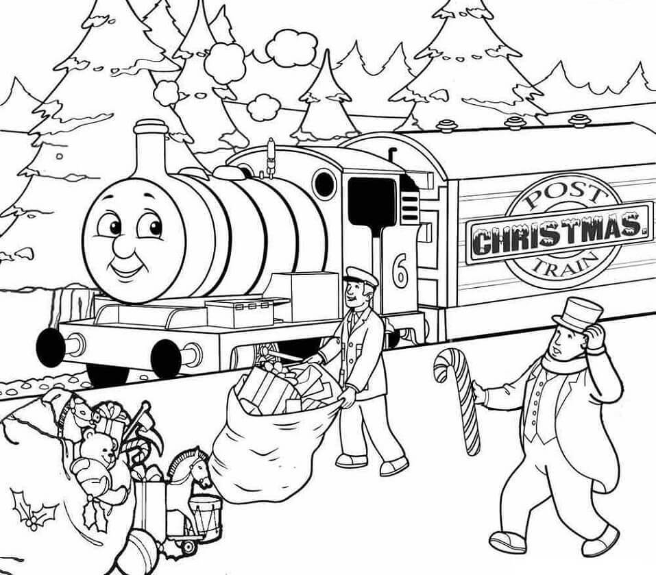 Navidad Thomas El Tren para colorir