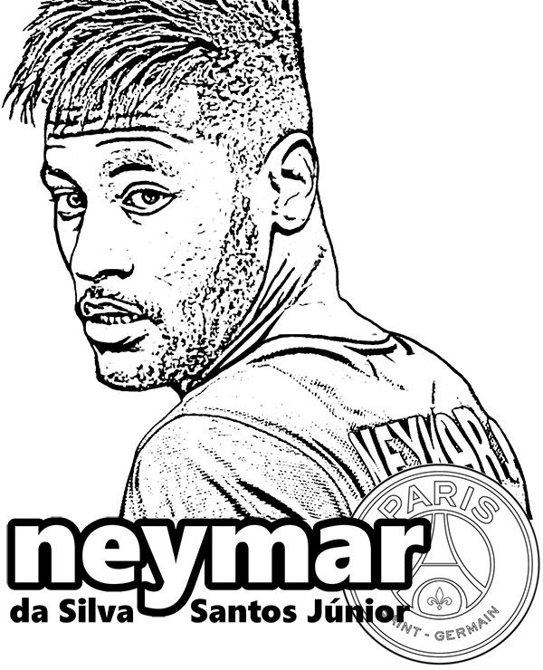 Neymar Impresionante para colorir
