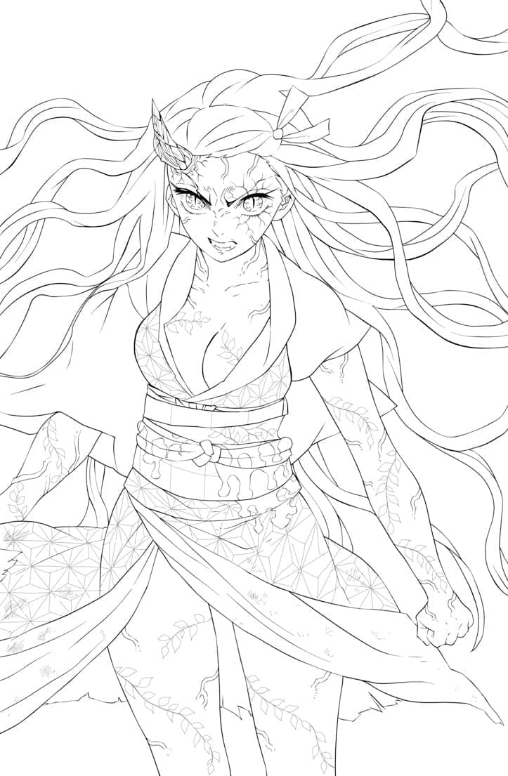 Nezuko Demon para colorir