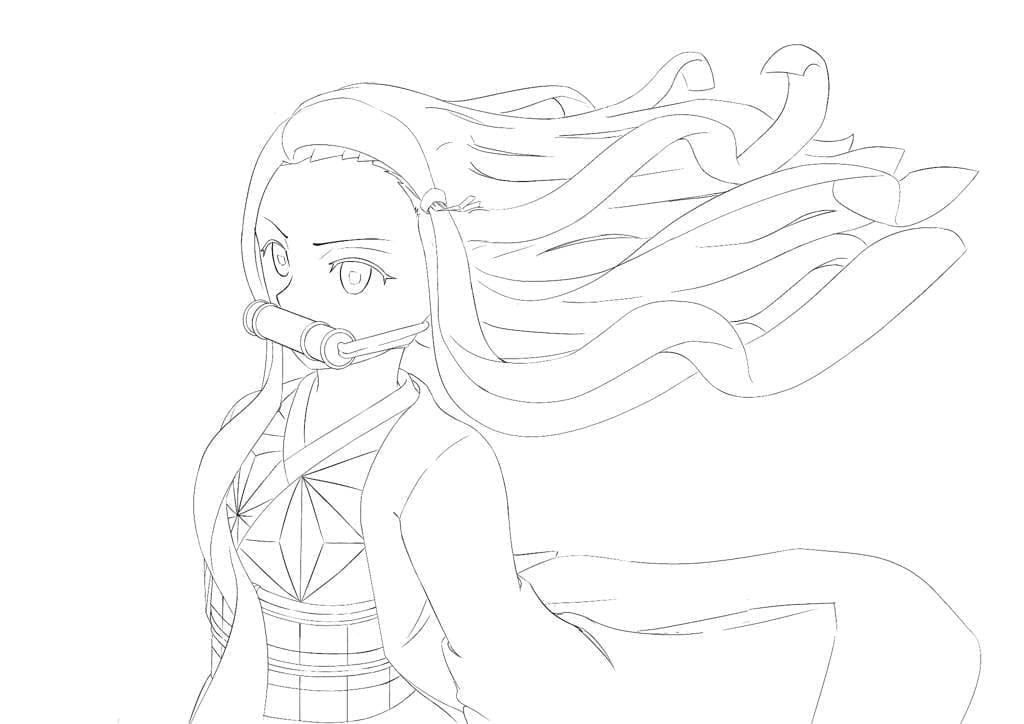 Dibujos de Nezuko en Demon Slayer para colorear