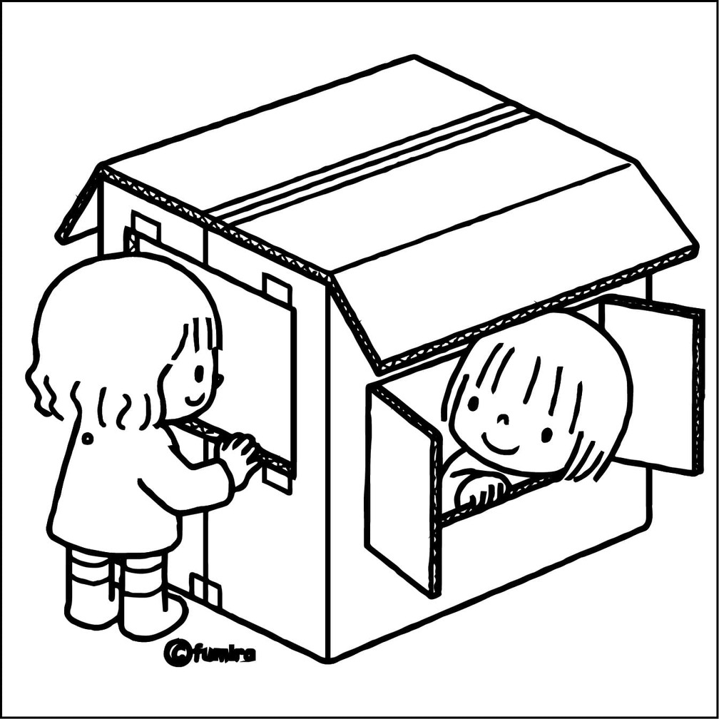 Dibujos de Niños Jugando 4 para colorear