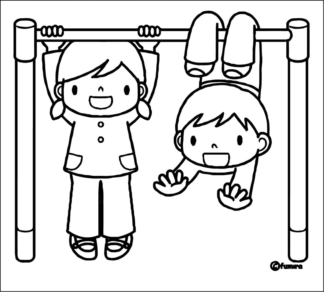 Dibujos de Niños jugando para imprimir para colorear