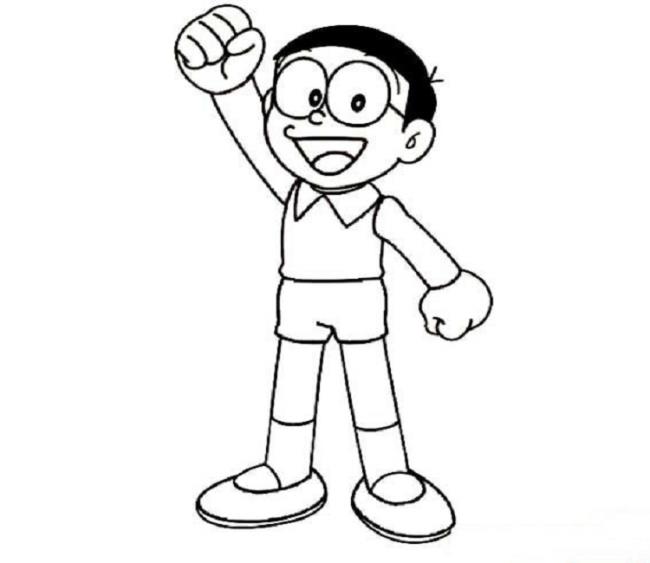 Dibujos de Nobita Tiene Confianza para colorear