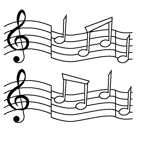 Dibujos de Nota Musical Imprimible para colorear