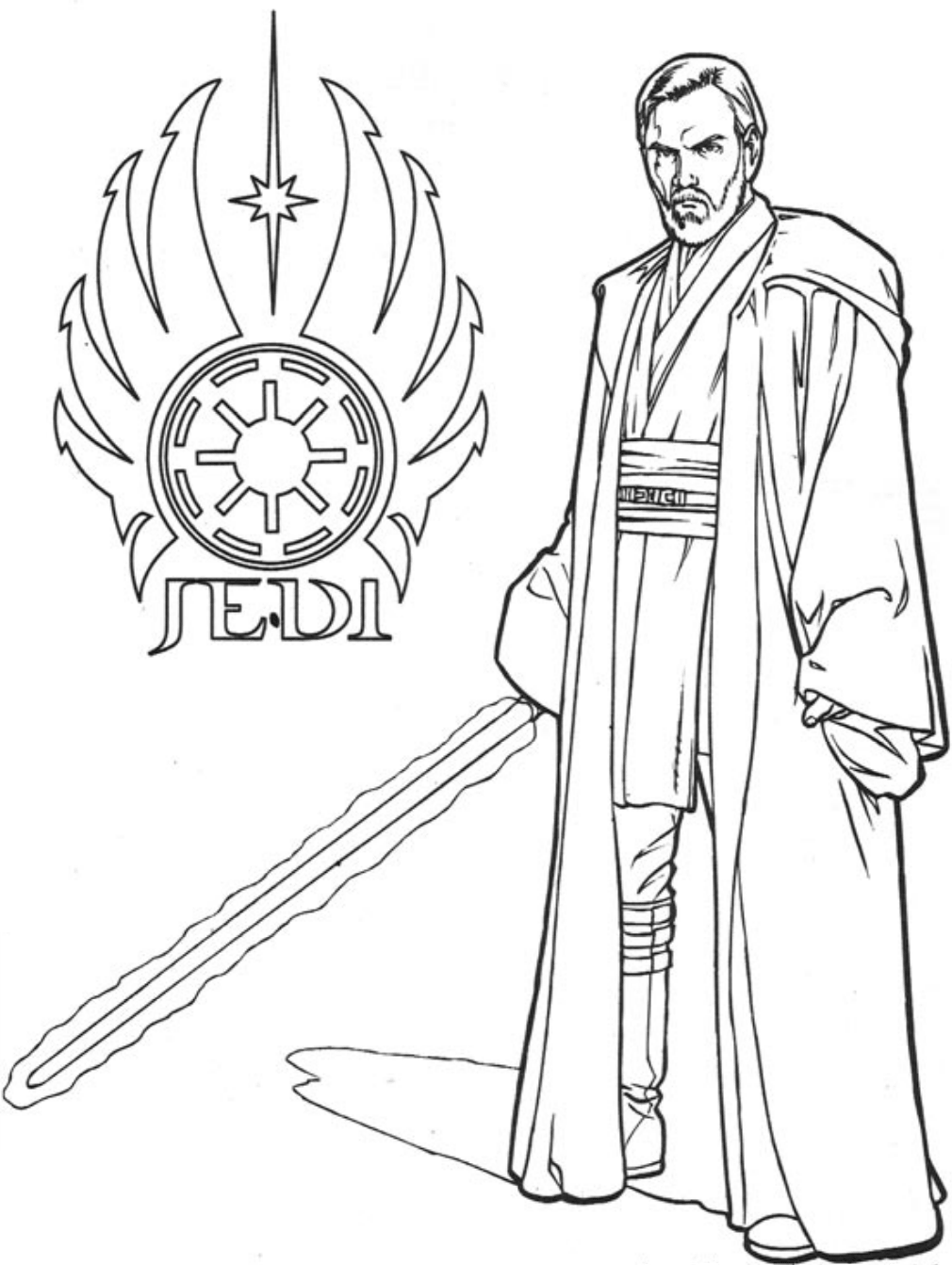 Obi Wan Kenobi para colorir