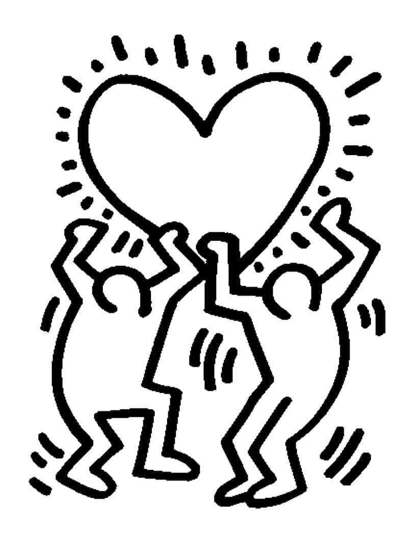 Dibujos de Obra de arte de Keith Haring para colorear