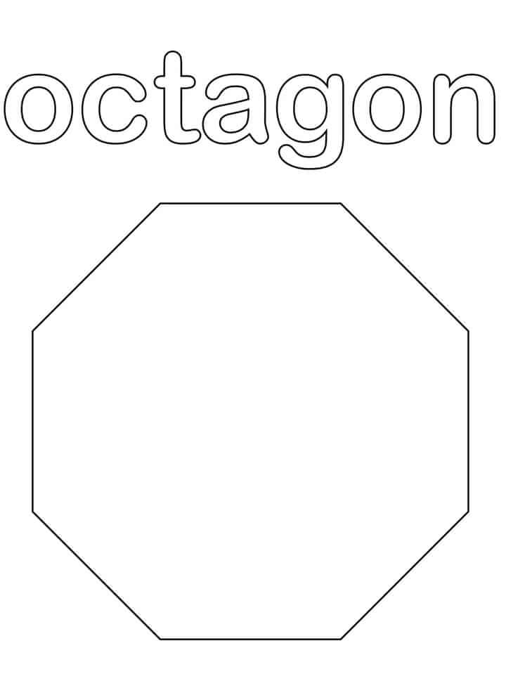 Octágono para colorir