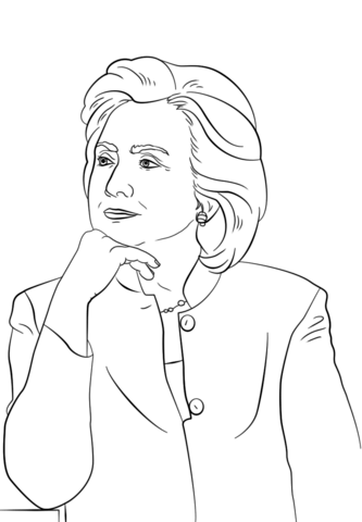Dibujos de Paciencia Hillary Clinton para colorear