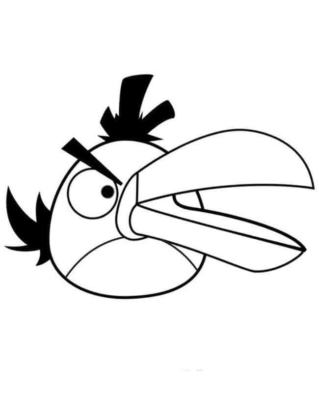 Dibujos de Pájaro Negro de Angry Birds para colorear