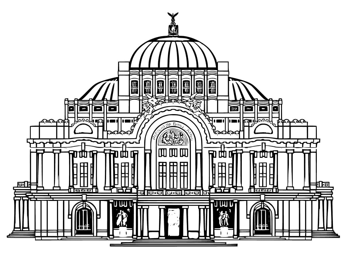 Dibujos de Palacio de Bellas Artes para colorear