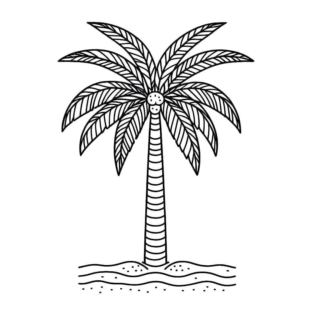 Dibujos de Palmera 2 para colorear