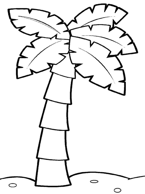 Dibujos de Palmera imprimible para colorear