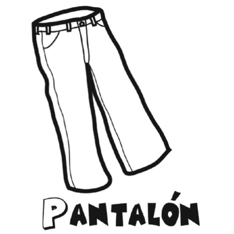 Dibujos de Pantalon fácil para colorear