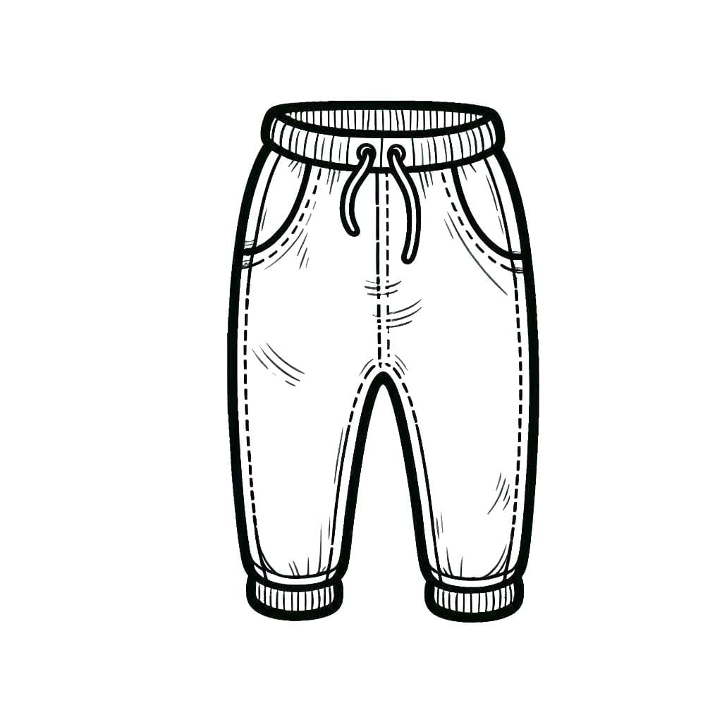 Dibujos de Pantalon imprimible gratis para colorear
