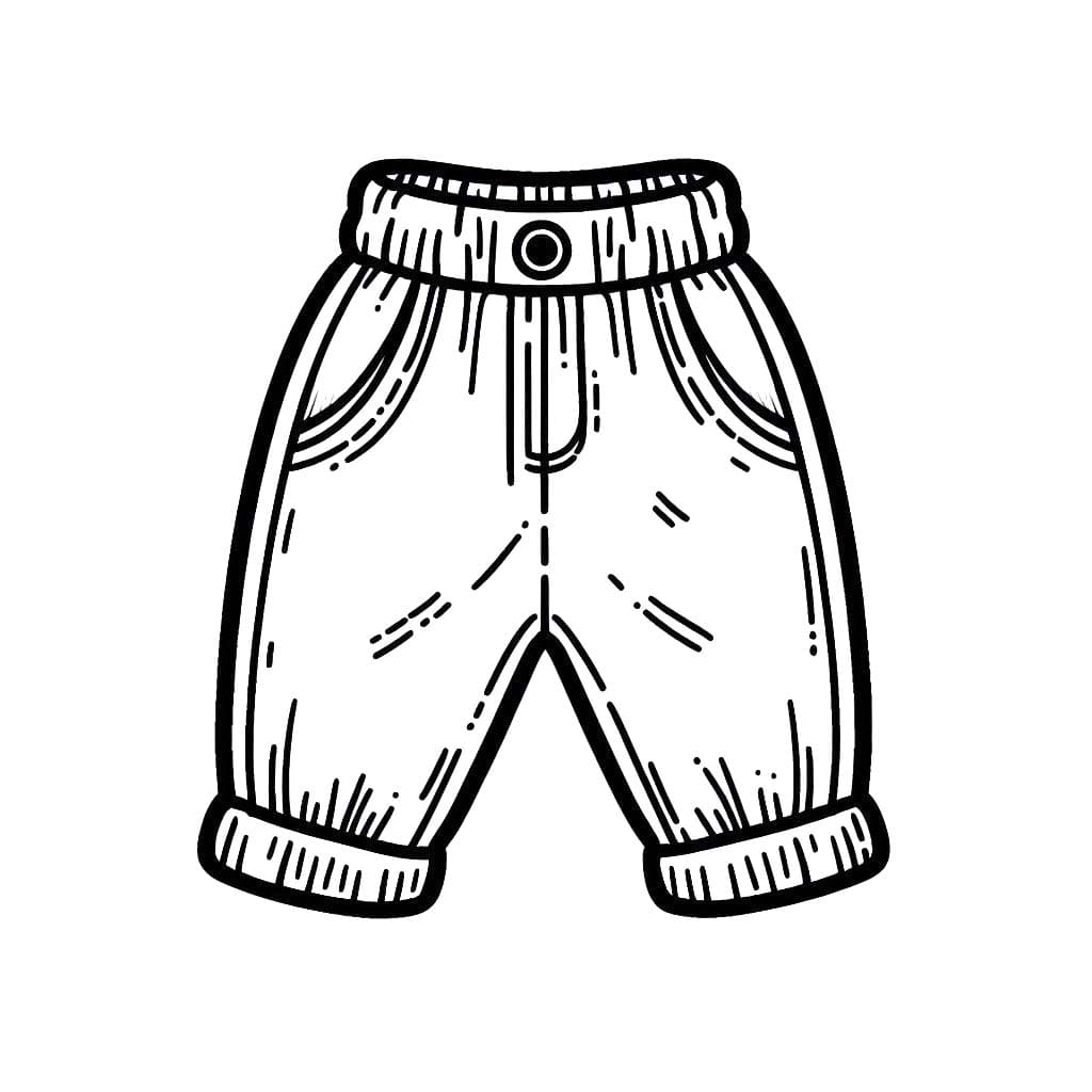 Dibujos de Pantalon imprimible para colorear