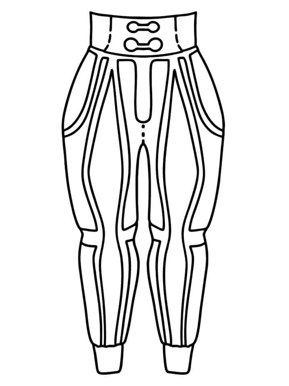 Dibujos de Pantalon Imprimible para niños para colorear