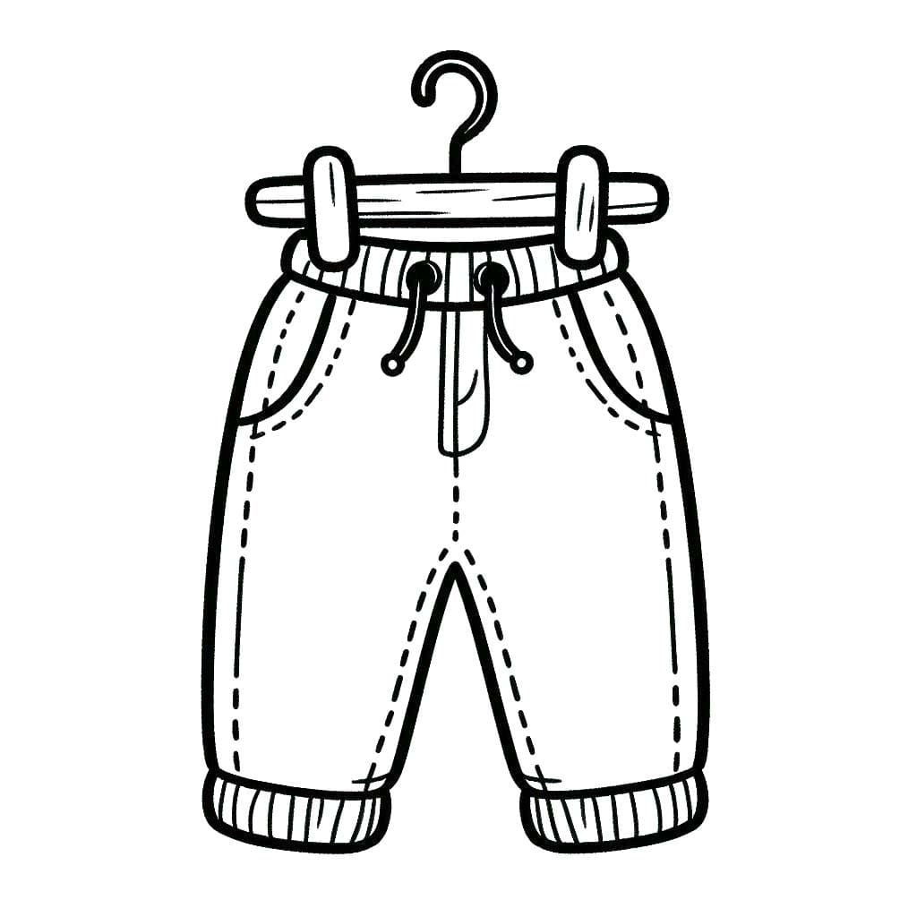 Dibujos de Pantalon muy fácil para colorear