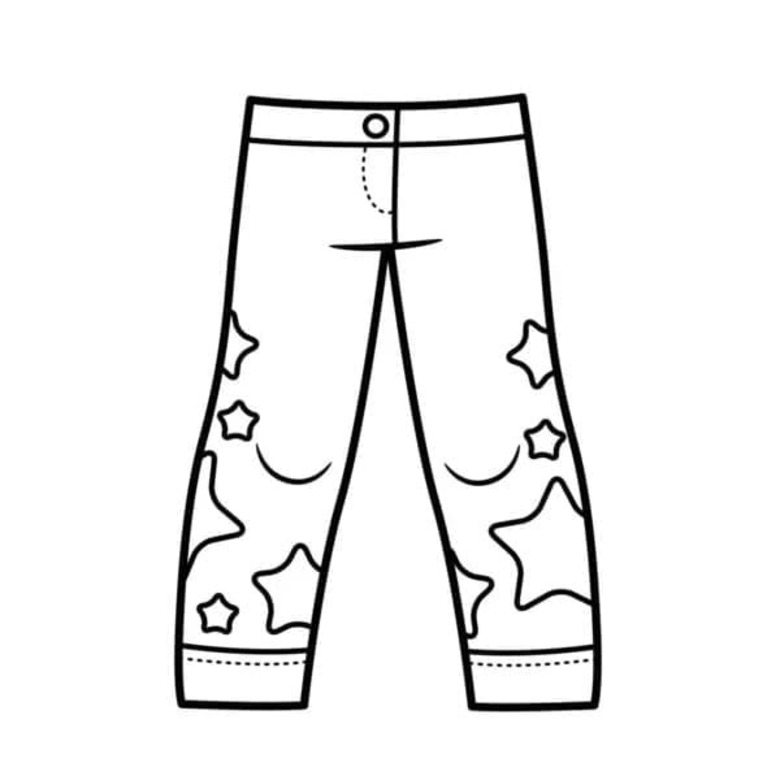 Dibujos de Pantalon Muy sencillo para colorear